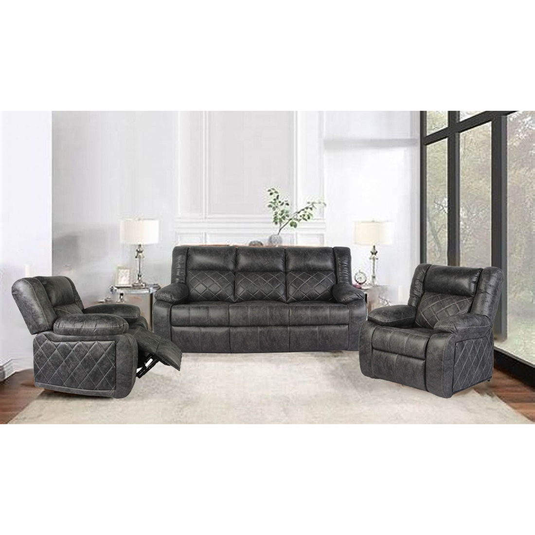 Primrose Christie 3+1+1 Seater Sofa Set - Grey